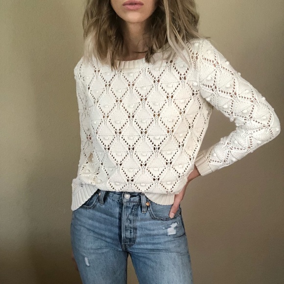 Tommy Hilfiger Sweaters - {Tommy Hilfiger} open crotchet sweater